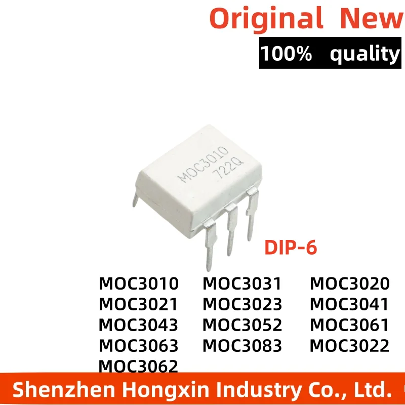 10PCS MOC3010 MOC3020 MOC3021 MOC3023 MOC3041 MOC3043 MOC3052 MOC3061 MOC3063 MOC3083 MOC3062 MOC3022 DIP-6