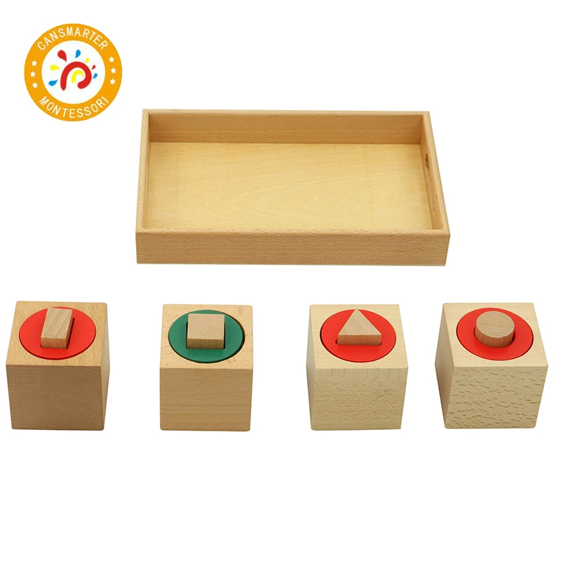 

Montessori Multiple Shape Blocks With Tray Baby Toys Puzzle Busy Board Games Learning Educational Training Sensory Toys for Kids