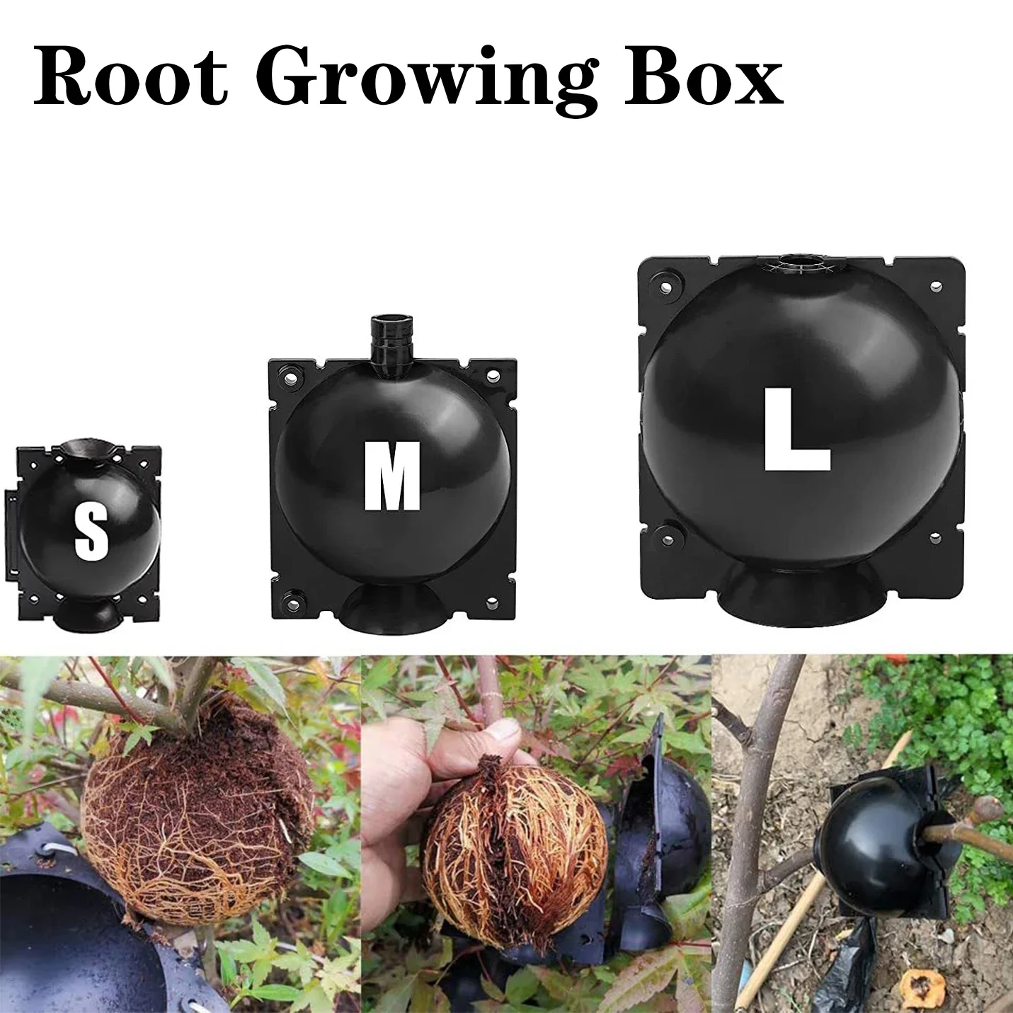 Bolas de enraizamento de árvore, bolas de enxerto, caixa de alta pressão para cortes, propagação asessual, caixa de enraizamento, ferramentas de jardinagem reutilizáveis