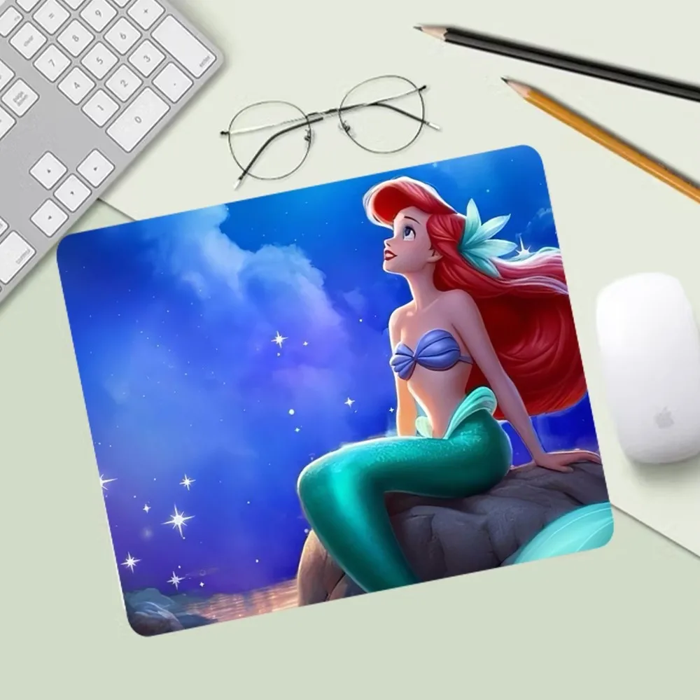 Disney The Little Mermaid Ariel Princess Mousepad Computer Desk Mat Table Keyboard Pad Laptop Cushion Non-slip Deskpad