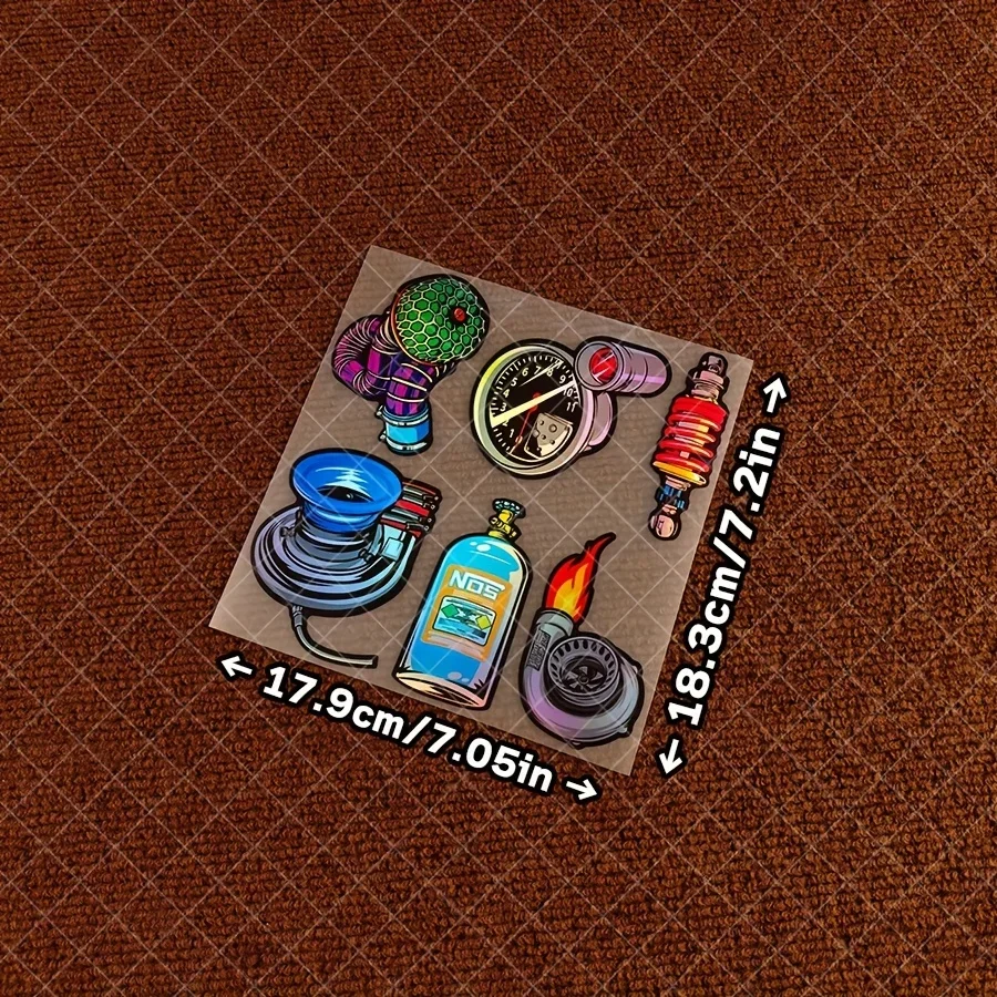 1set Car Mechanic Artistic Sticker Collection | Create Style Cool Decor For Collectibles Skateboards Workshop Area