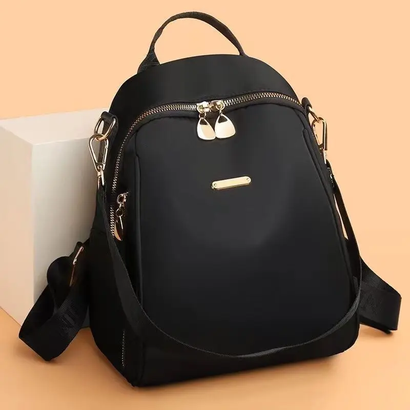 

Новинка 2025 года, женский рюкзак на молнии из ткани Оксфорд, повседневный модный женский дорожный холщовый рюкзак, универсальный рюкзак