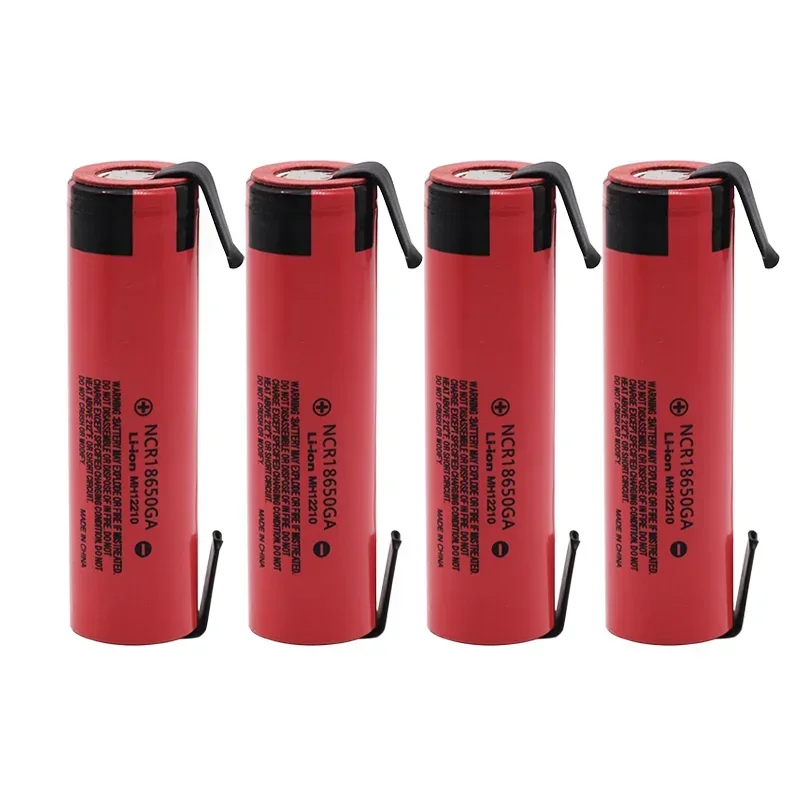 Original NCR 18650GA 30A discharge 3.7V 3500mAh 18650 rechargeable battery toy flashlight lithium battery + DIY Nickel