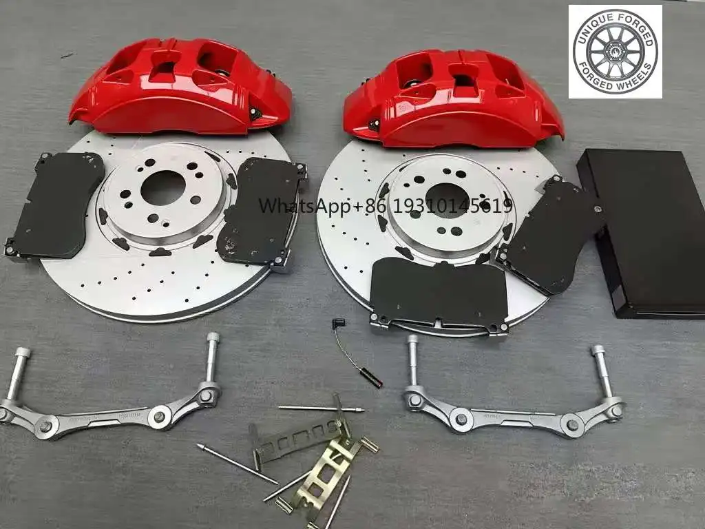 

26 Style 9N Sports Car 6 Piston Aluminum Racing Brake Caliper Kit Custom Color Fish Bone Disc Rotor 355-440mm Universal Modifica