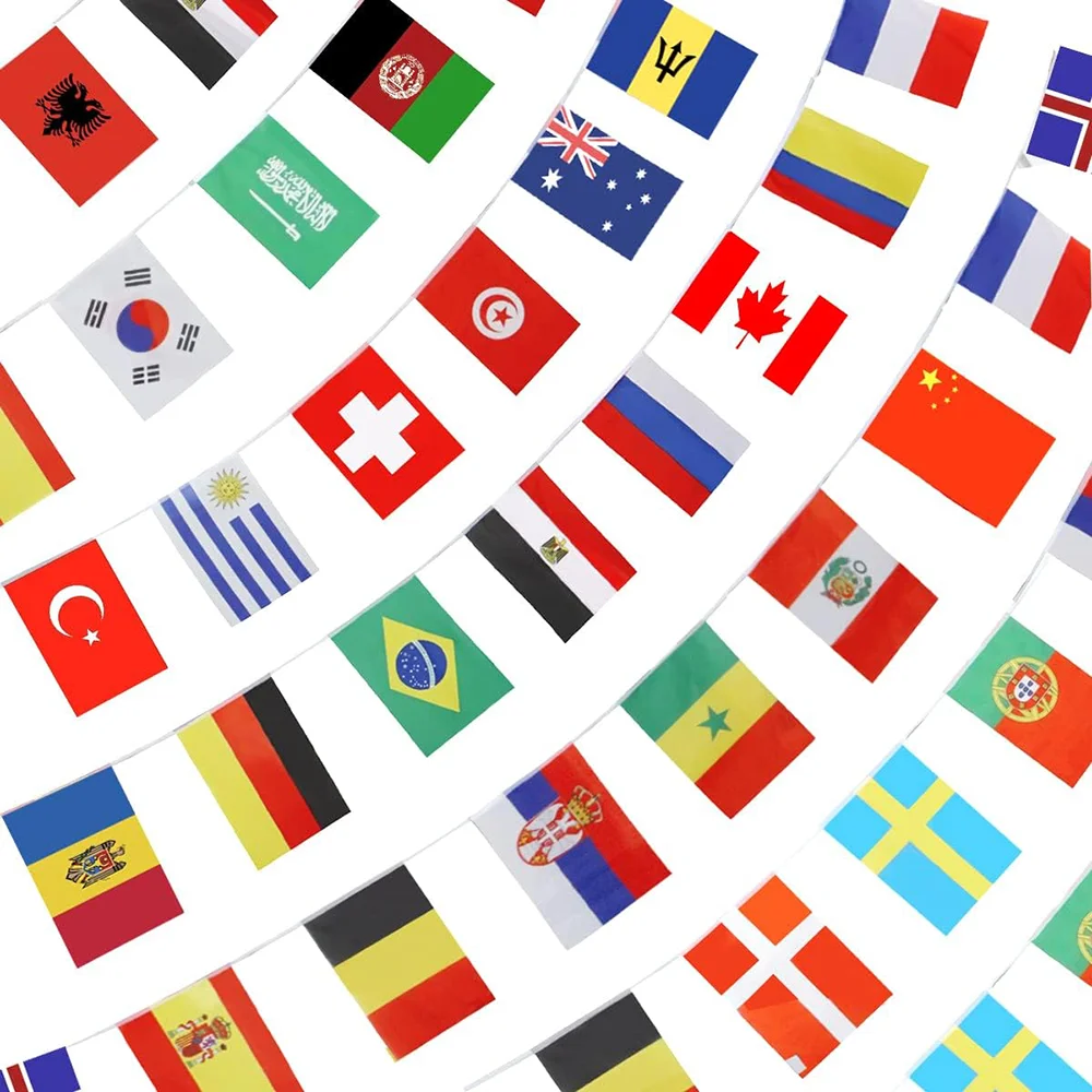 string flag14x21cm 20x30cm 100/200 Flags by country Country Flag Bar Family Party Banner Decorated flags