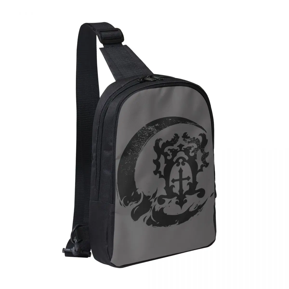 

Castlevania Belmont Crest Black Chest Bag Men Sling Crossbody Backpack Chest Bag Traveling Hiking Daypack Shoulder Bag