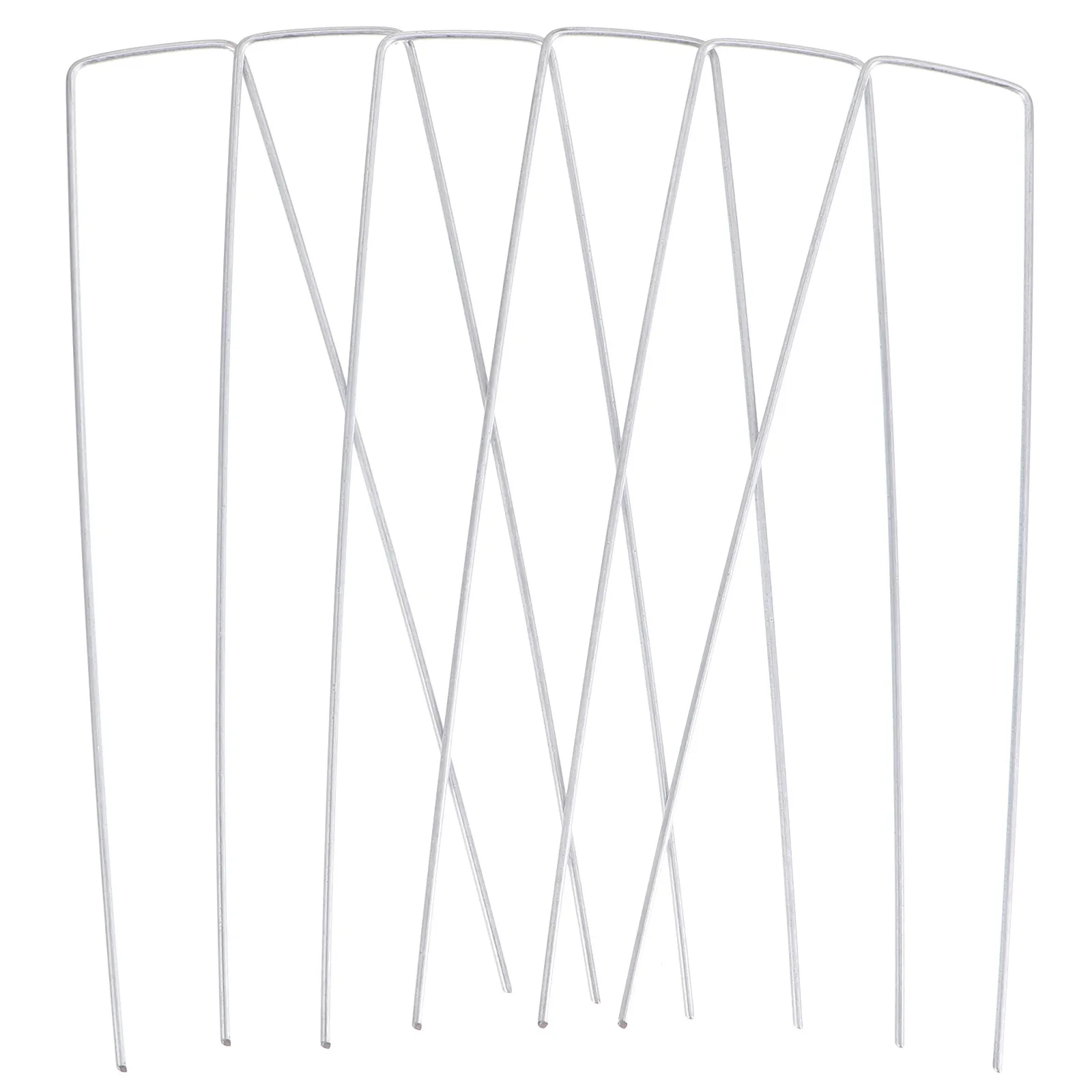 100Pcs U-Shaped Fixing Nails Professional Metal Lawn Pegs Stable Garden Stakes Turf Anchors Ground Nails for Landscaping Outdoor