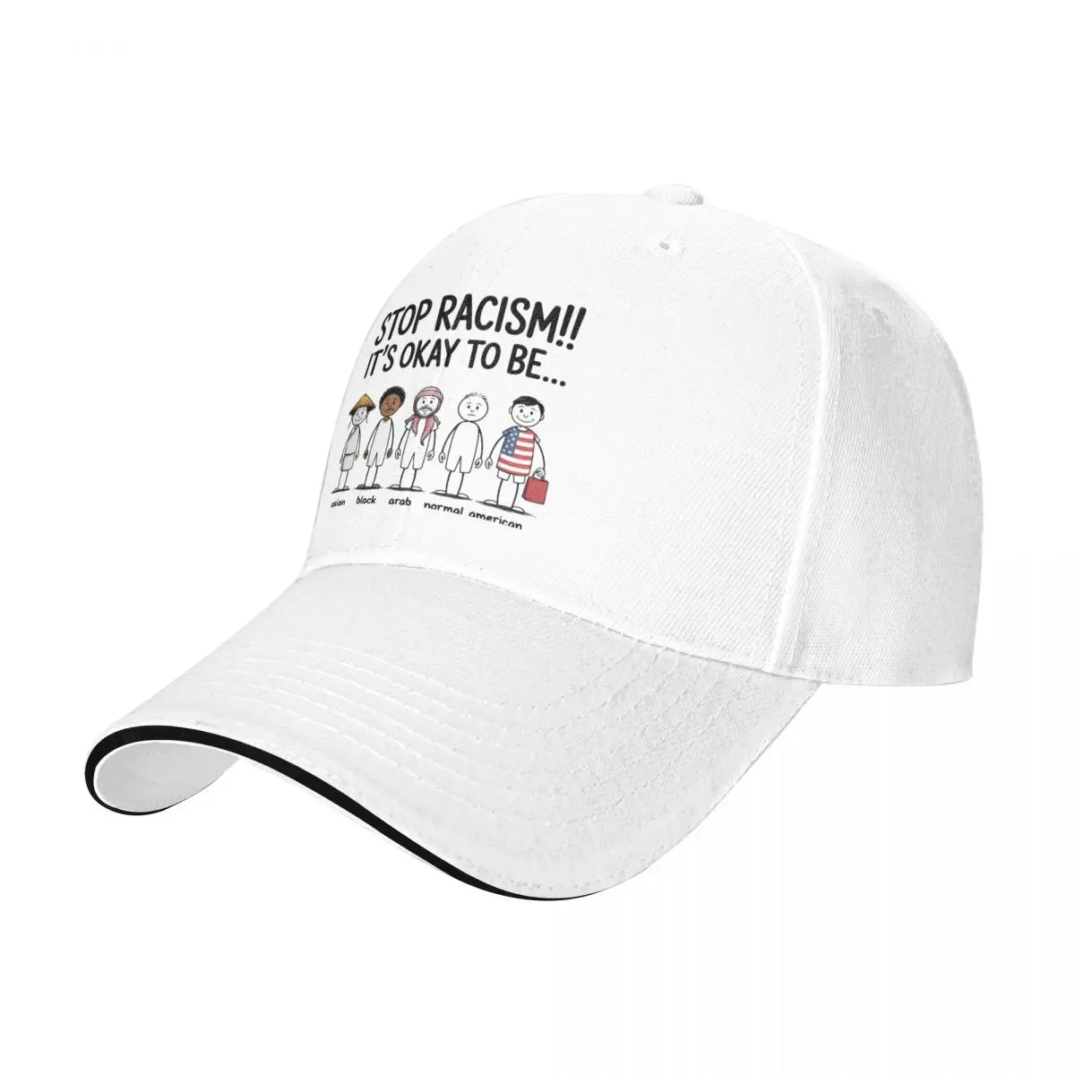 Baseball Caps Stop Racism It's Okay To Be Asian Retro Customized Men Women Sport Summer Hats