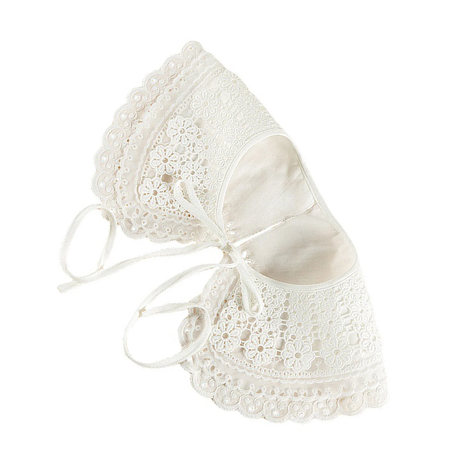 1 قطعة طوق الدانتيل والتطريز أنيقة وهمية طوق انفصال المطرزة العنق التبعي المطرزة شال الملابس التبعي #1