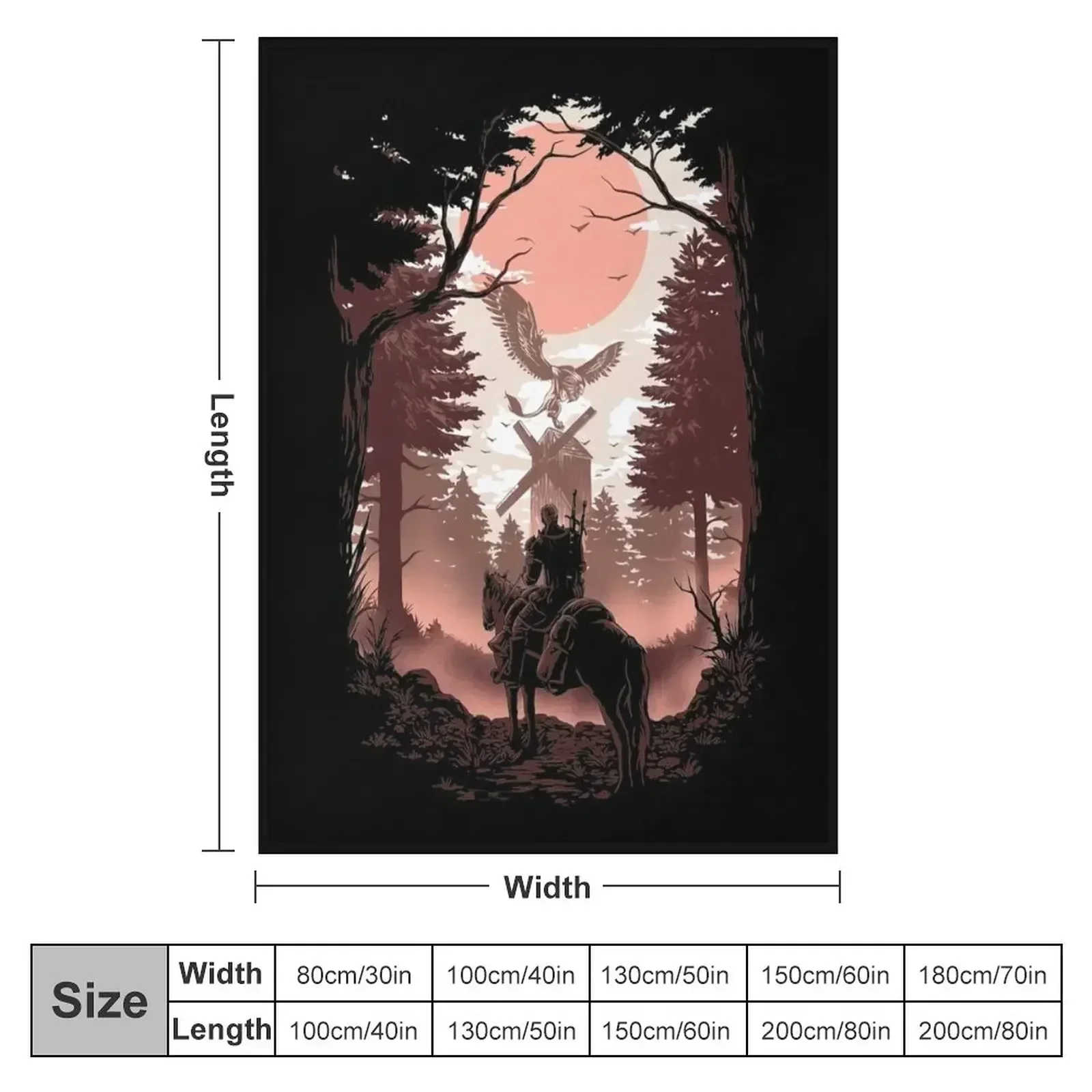 The Wild Hunt Throw Blanket couch cozy soft plush fuzzy picnic outdoor blanket