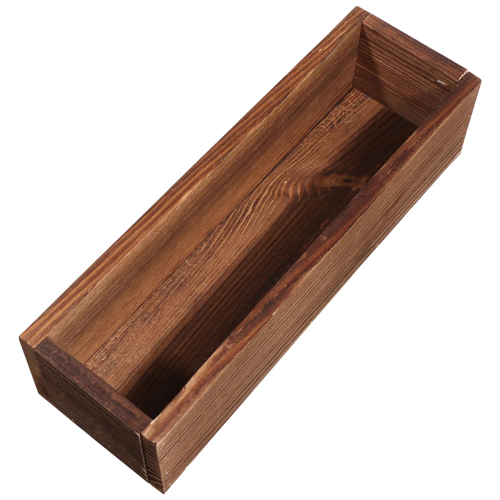 

Wooden Flower Pot 30x9.5cm Rectangular Rustic Design Durable Plant Pots Vintage Succulent Container