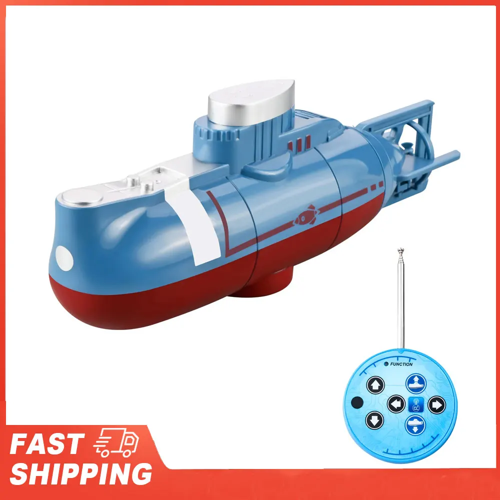 TiSkying Mini Submarino RC – 6 Canales, Infrarrojos, Con Inmersión, Luces LED, Recargable USB, Juguete Educativo Para Bañera O Piscina
