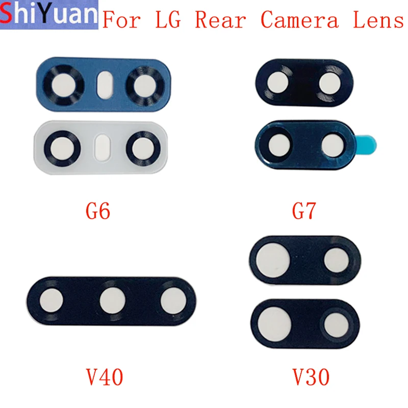 2Pcs Back Rear Camera Lens Glass For LG G6 V30 G7 V40 V35 ThinQ Camera Glass Lens Replacement Repair Parts