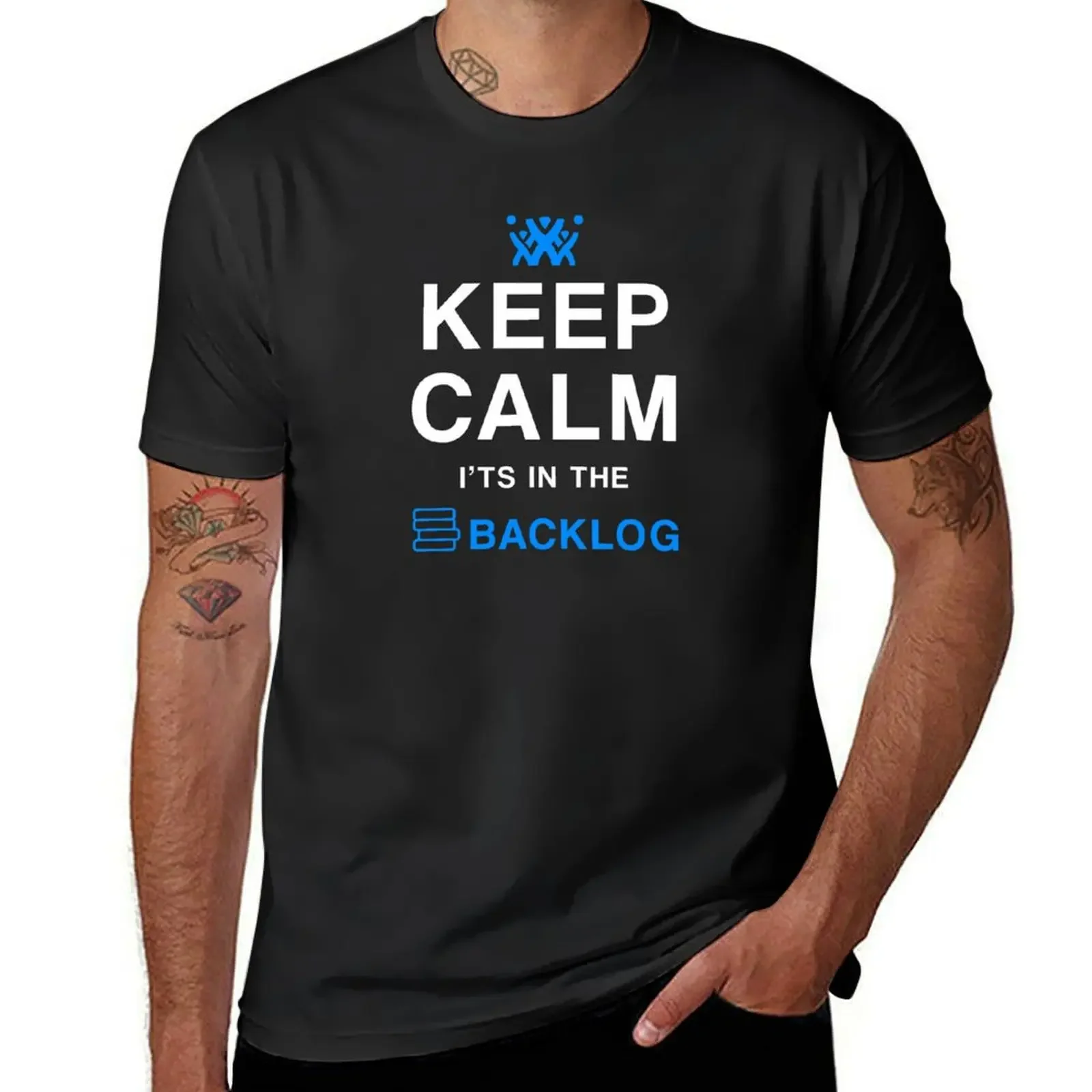 Keep Calm its in the backlog T-Shirt anime tshirt summer tops blanks fitted t shirts for men