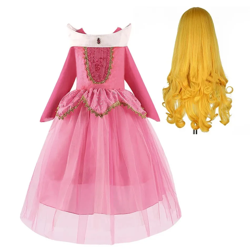 3-10 Years Girls Sleeping Beauty Dress Children Aurora Cosplay Princess Costume Baby Girl Birthday Christmas Clothes