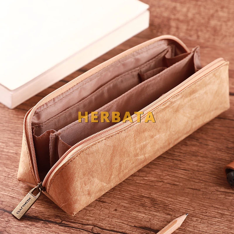 Retro Simple Japanese Large Capacity Creative Pencil Case Student Learning Stationery Box