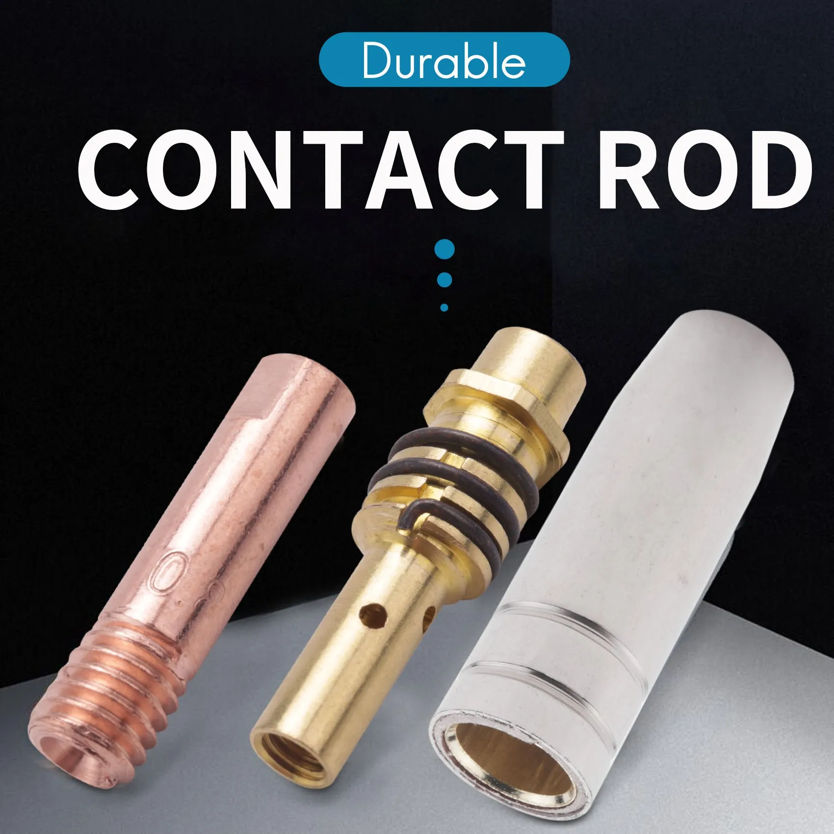 

Mig Welding Nozzles For Welding Machine 16 Pcs Gold Tip Contact Tips For Mig Welding Machine - 0.8Mm-AA70