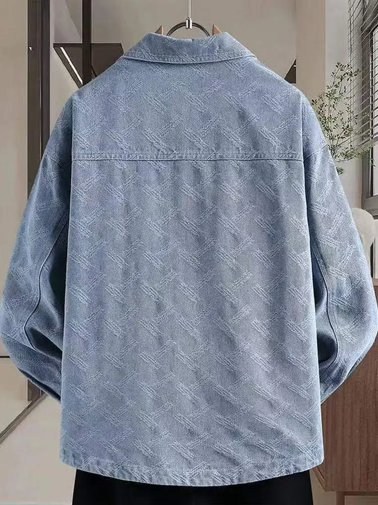 

Свободный мужской джинсовый топ Jaet, весна-осень, новый повседневный топ для студентов-подростков, модный хлопковый длинный све Jaet