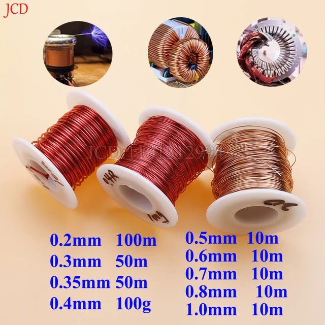 miedziany drut lakierowany 0,2 mm -1,0 mm Kabel Drut miedziany Drut magnetyczny Emaliowany drut miedziany Cewka Drut miedziany
