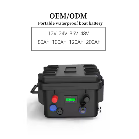 Portable Lithium Battery 12V 80Ah Waterproof Box Lifepo4 Battery Packs Trolling Kayak Fishing Battery
