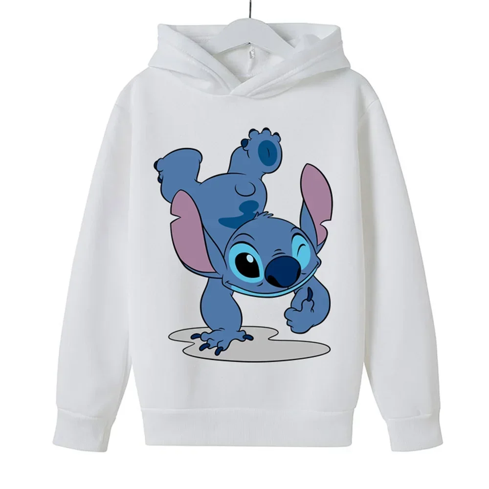 Kawaii Stitch Printed Women Hoodie Fashion Cartoon Casual Hoodies Clothes Harajuku Autumn Warm Women\'s Sweatshirts Clothing Tops