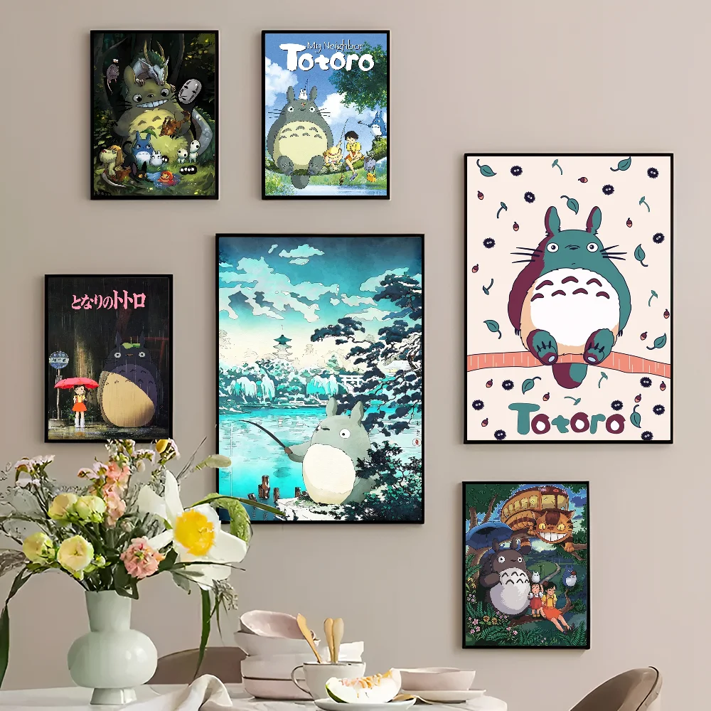 Kawaii T-Totoro Classic Movie Posters Fancy Wall Sticker for Living Room Bar Decoration Room Wall Decor