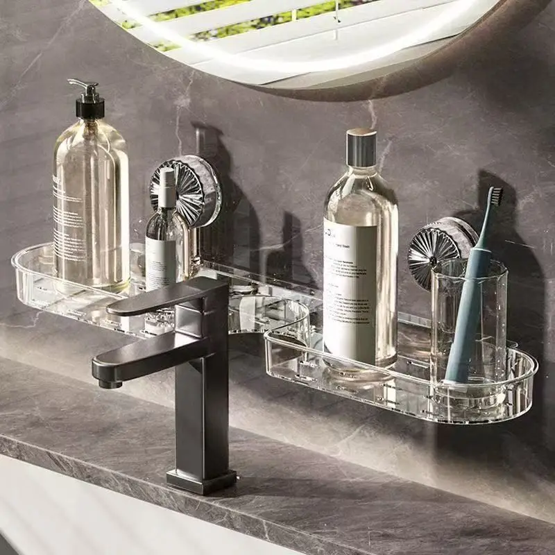 Custom Faucet Suction Cup Storage Rack Bathroom Toilet Washroom Sink Wall Storage Mite Removal