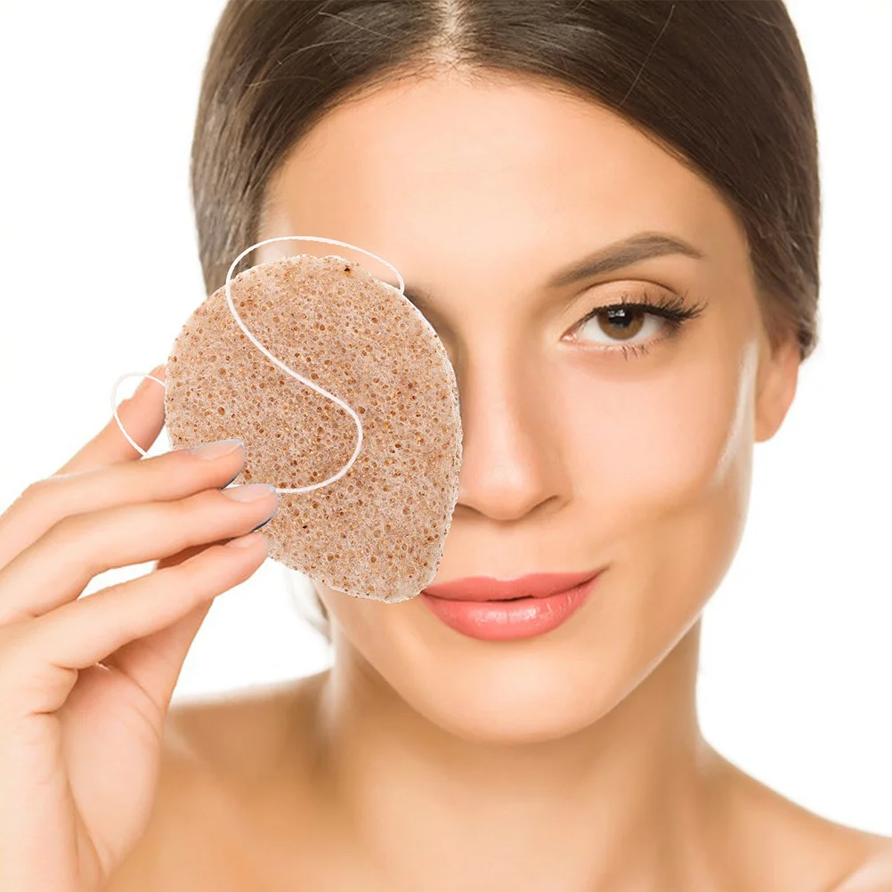 ฟองน้ำทำความสะอาดผิวหน้าแบบล้ำลึก 3 ชิ้น แผ่นขัดผิวหน้าแบบใช้ซ้ำได้ ฟองน้ำขัดหน้าสำหรับใช้ในบ้านและพกพา
