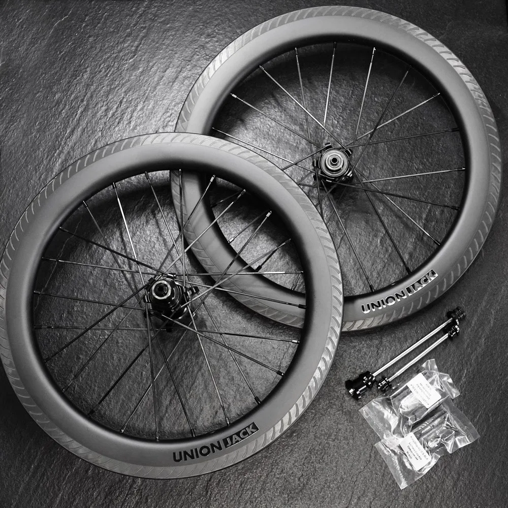

Unionjack carbon wheelset 7speed for brompton Cline Pline Tline rim ultralight carbon wheel ceramic hub