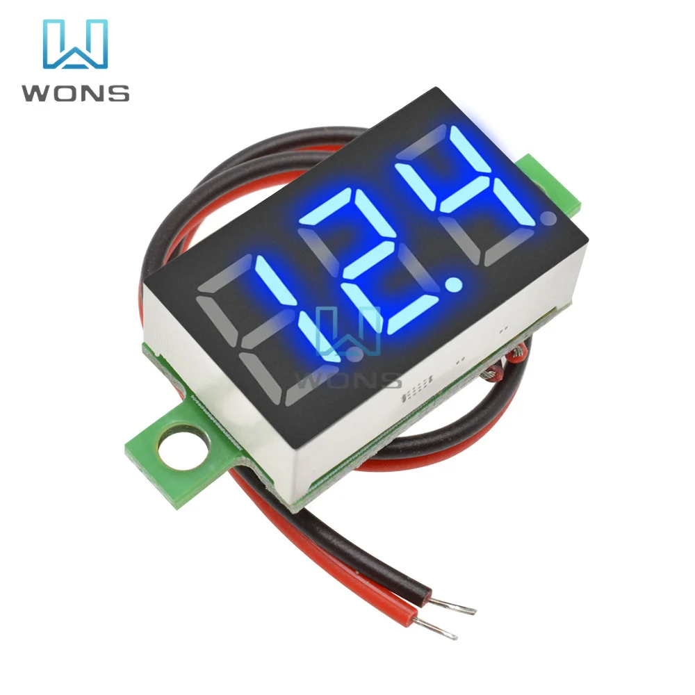 Voltmetro con Display a 3 cifre DC 0.36-32V da 4.7 pollici rosso/blu/Gree/bianco Mini LED Digital Panel Volt voltmetro Tester per misuratore di