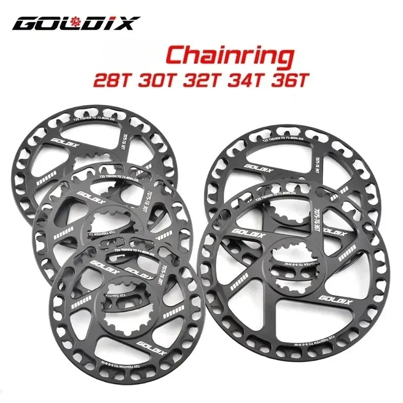 

GOLDIX Children's Single - Speed Bicycle Crank Set with Guard Plate, 3 - Bolt Design, Straight Sprocket in 28T/30T/32T/34T/36T
