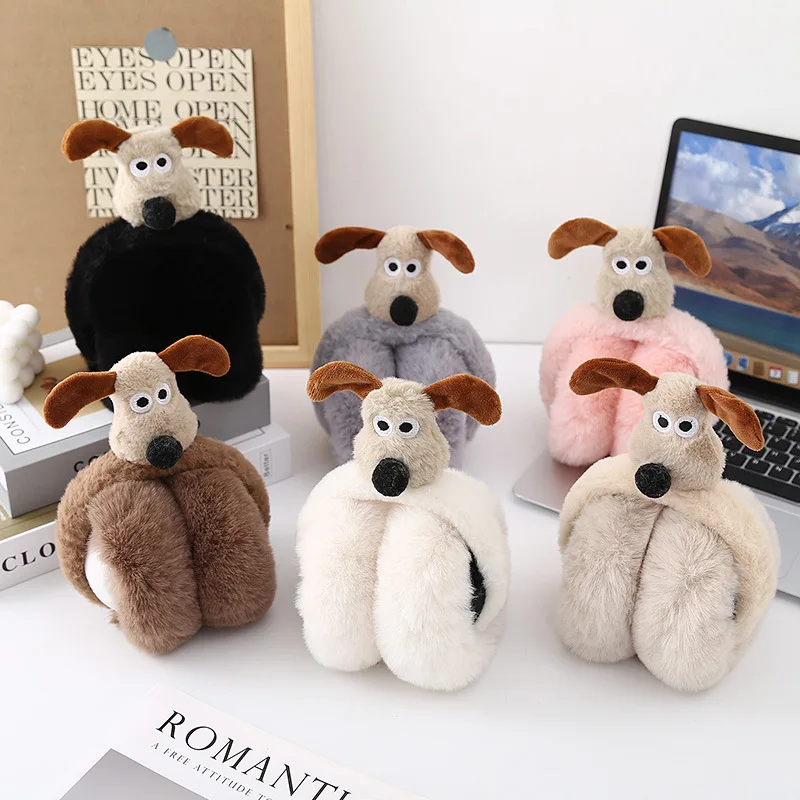 paraorecchie caldi autunnali e invernali, simpatici nuovi paraorecchie per cuccioli di peluche per uomini e donne che guidano calore e tempo freddo