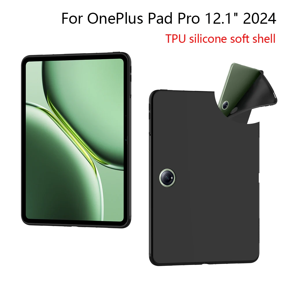 

Мягкая искусственная кожа для OnePlus Pad Pro 12,1 ", силиконовый чехол из ТПУ для One Plus Pad Pro 12,1 дюймов, защитная задняя крышка планшета 2024 дюйма, искусственная кожа