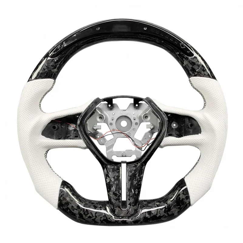 

Customized Forged LED Carbon Fiber Perforated Leather Steering Wheel Q60 QX55 Q50 2017 2024