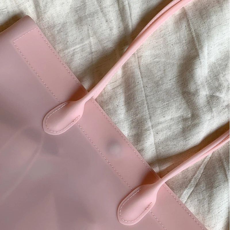 Transparente PVC-Eimertasche, wasserdichte Damen-Tragetasche mit Innentasche, bunte Dopamin-Handtasche für den Arbeitsweg mit großem Fassungsvermögen – Detail 6