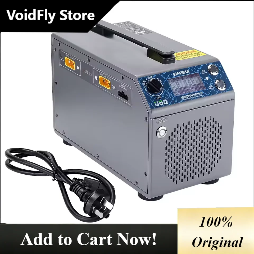 VoidFly High Quality EV-PEAK U6Q Lithium Battery Charger 3000W 60A Smart 6S-14S Balanced Charger For LiPo LiHv