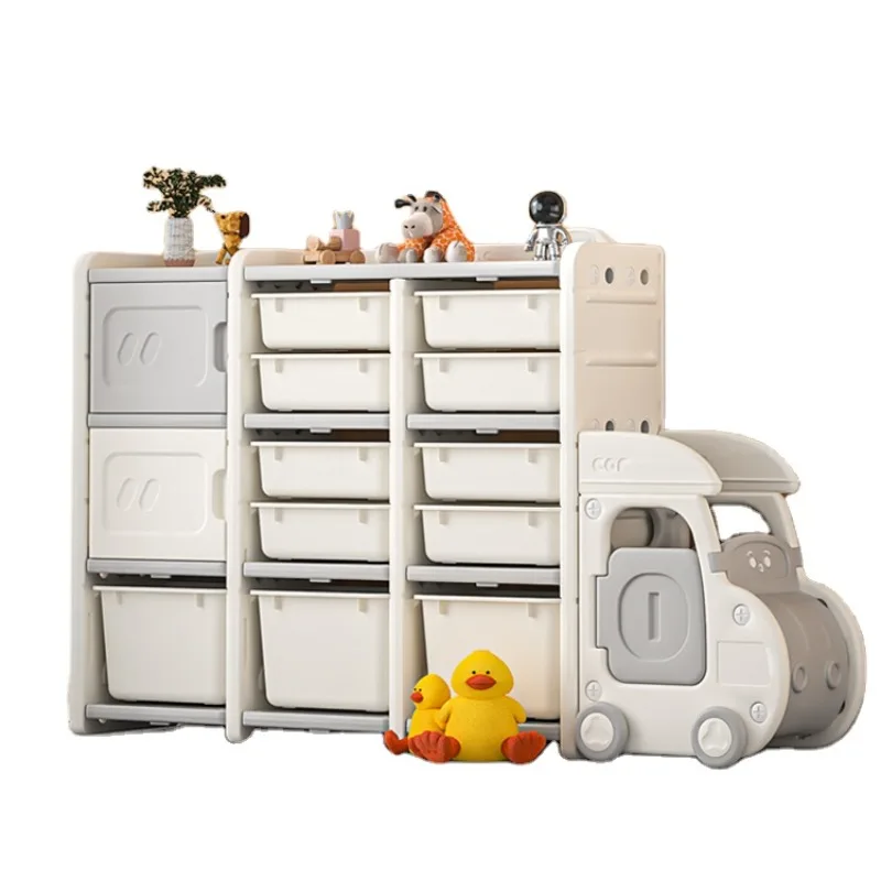 Modern plastic children's bookshelves and toy organizer lockers for bedrooms, living rooms or schools
