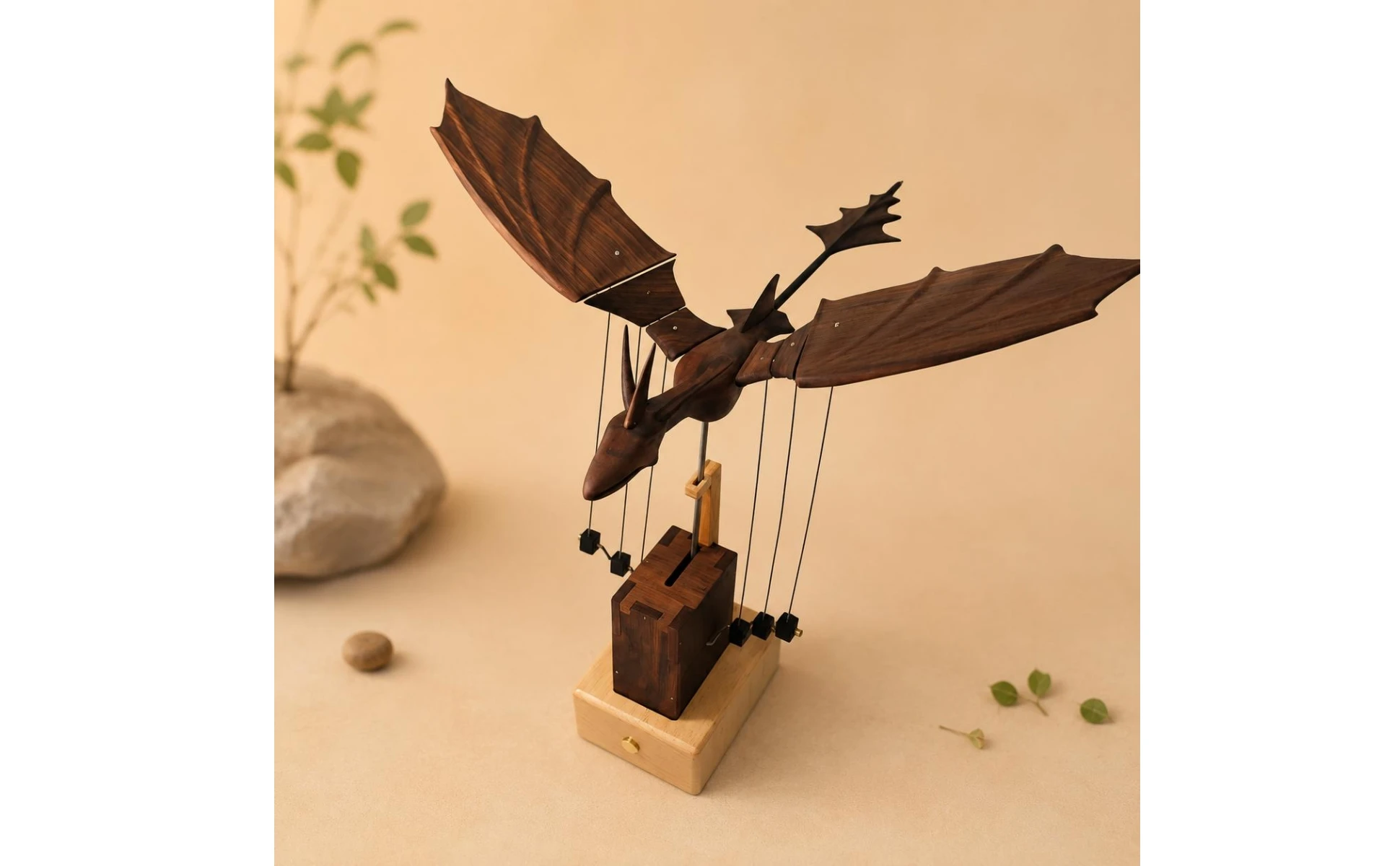 Wooden Dragon Statue Walnut Finish Wooden Dragon Figurine Table Ornament Handmade Home Decor Artistic Design for Office, Shelf Wooden Dragon Statue Walnut Finish Wooden Dragon Figurine Table Ornament Handmade Home Decor Artistic Design for Office, Shelf