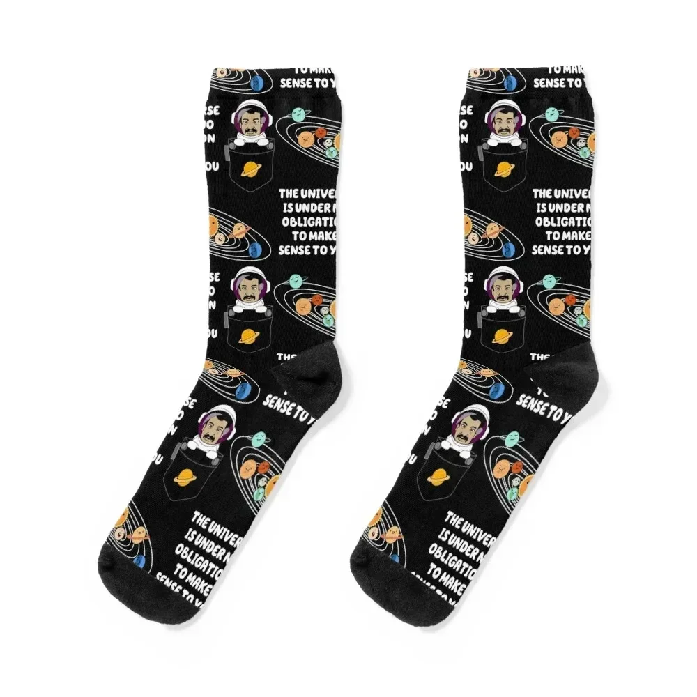 Pocket-Size Universe: Neil deGrasse Tyson's Cosmic Communique Socks retro ankle winter Designer Man Socks Women's