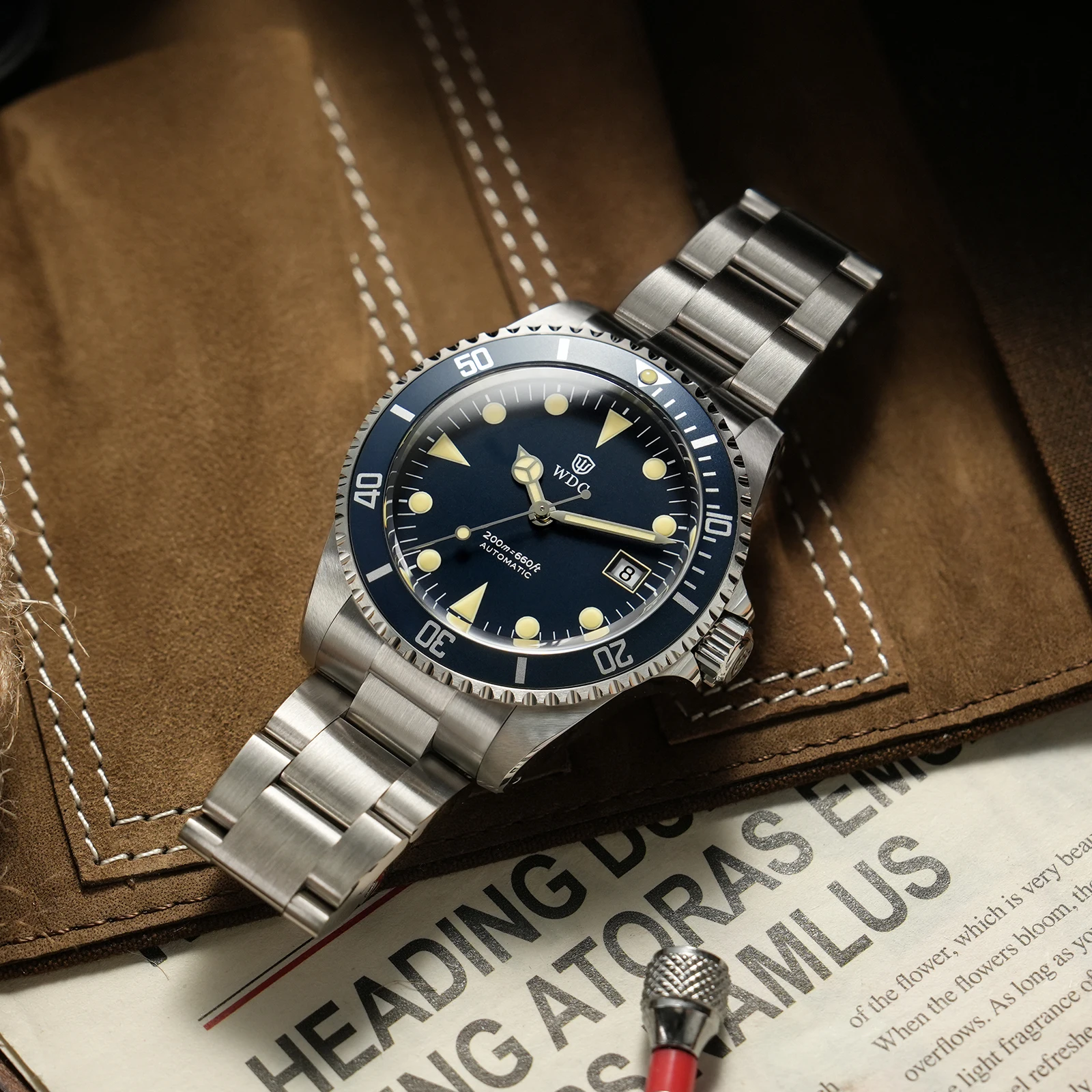Watchdives WD5513P Men Dive Watch Sapphire Crystal PT5000 Movement Automatic Mechanical Luminous Waterproof 200M Wristwatch - view 3