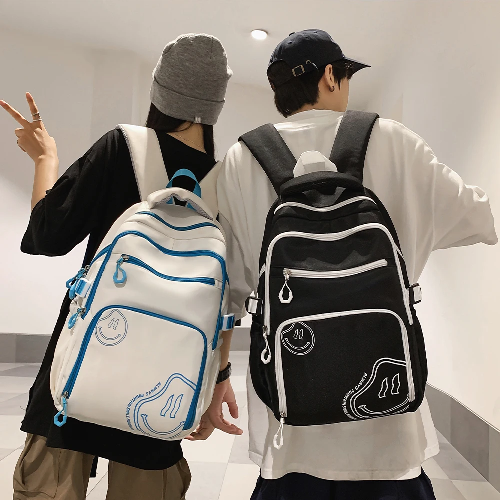 Women\'s casual backpack japanese style trendy brand college student computer backpack high-looking large-capacity junior high school student high