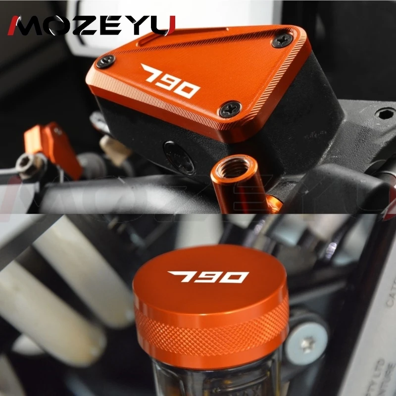 

For 790 Duke 790DUKE 790ADV R/S Fluid Reservoir Cap 2017-2024 2025 Rear Front Brake Fluid Reservoir Cap Guard Protector Duke790