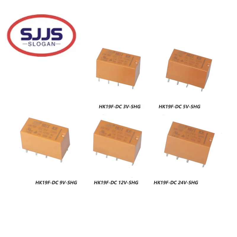 【3PCS】DC HK19F-DC3V-SHG 3V 5V 9V 12V 8 Foot 2A 2 Open 2 Closed Relay Communication Signal Relay Electromagnetic Relay