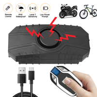 Motorcycle Bicycle Alarm 113dB Loud Vibration Sensing Wireless Anti-Theft Vehicle Security Alarm System With Remote Control