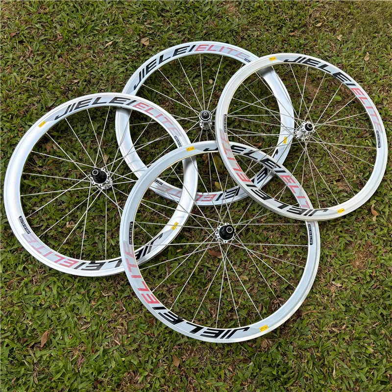 RUJIXU 700C Silberner Fahrrad-Laufradsatzrahmen, Straßenradpaket, V-Cdisc-Bremse, Rückenbremse, gerades festes Getriebe, 700C, 30 mm, 40 mm, 50 mm – Detail 23