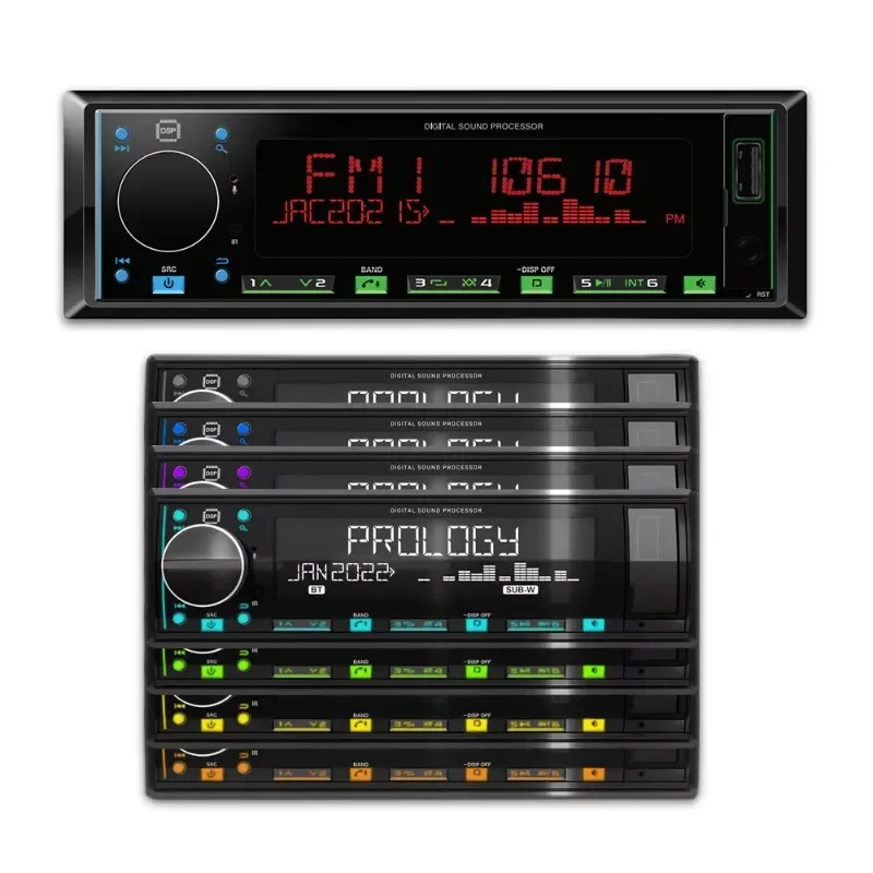 Car multi-function player, remote control, hands-free, speakers, fast charging function