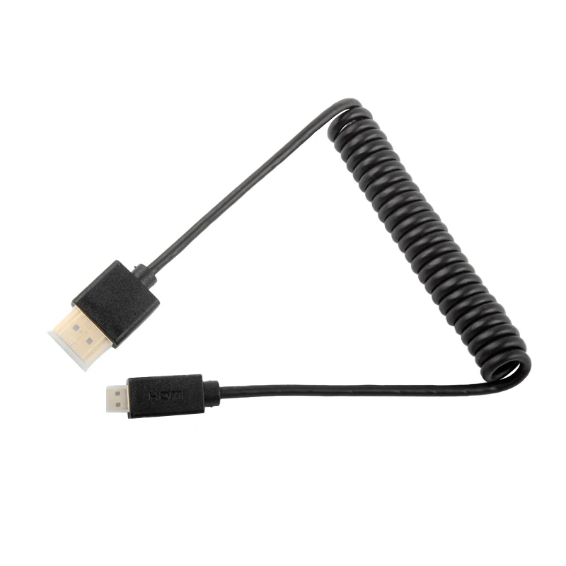 HDMI to Micro Coiled Cable for Nikon A6500 6300 6000 5100 Camera Connection Multimedia TV HDMI HD Video Cable