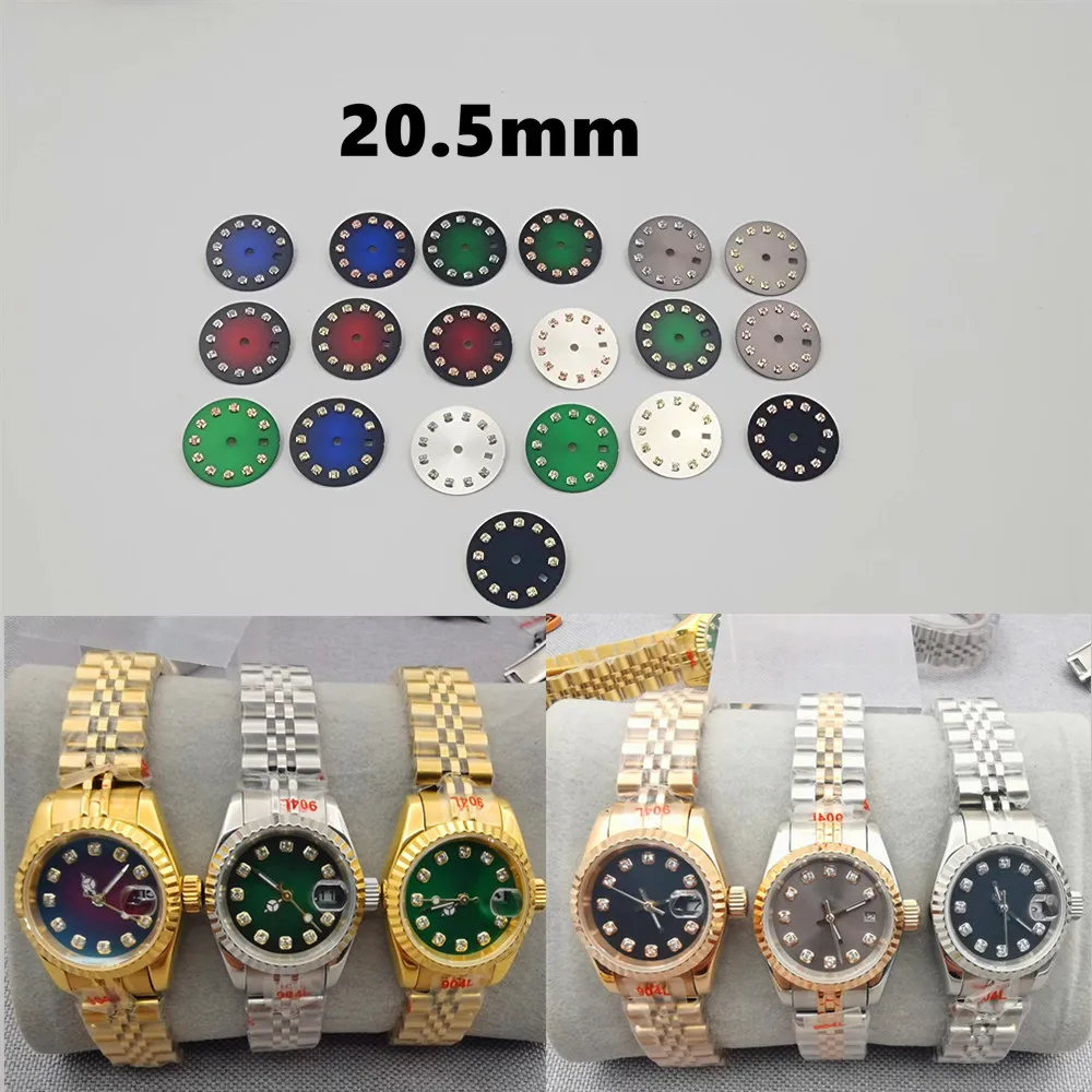 20.5mm Non-Luminous Imitation Diamond Dial For Japan Nh05 Nh06 Automatic Movement