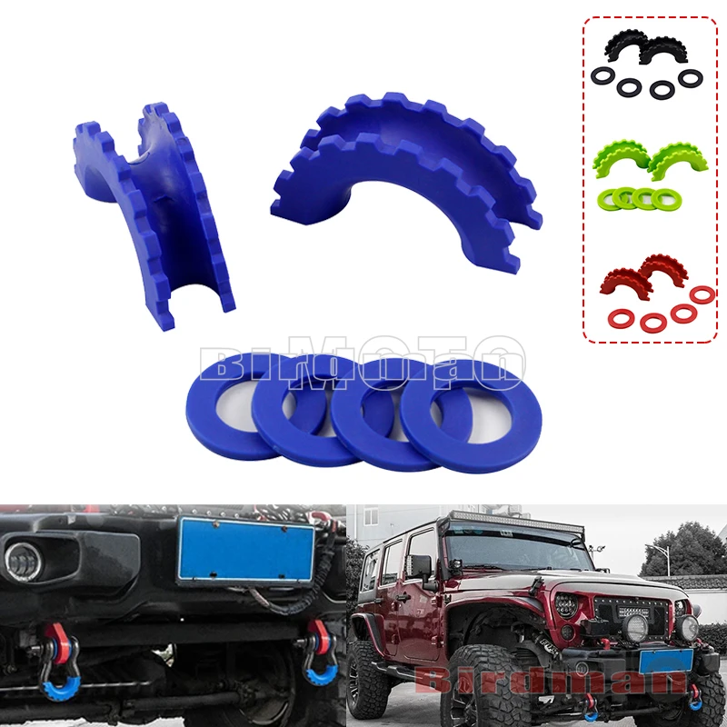 Car Standard 5/8 D-Ring Shackle Isolator With Washers For 3/4 Inch Towing Shackles To Protect Trailer Rubber Protection Cover