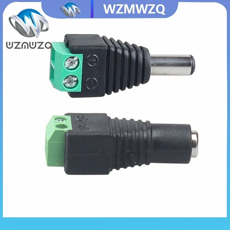 5pcs Female +5 pcs Male DC Connector 2.1*5.5mm Power Jack Adapter Plug Cable Connector For 3528/5050/5730 LED Strip Light